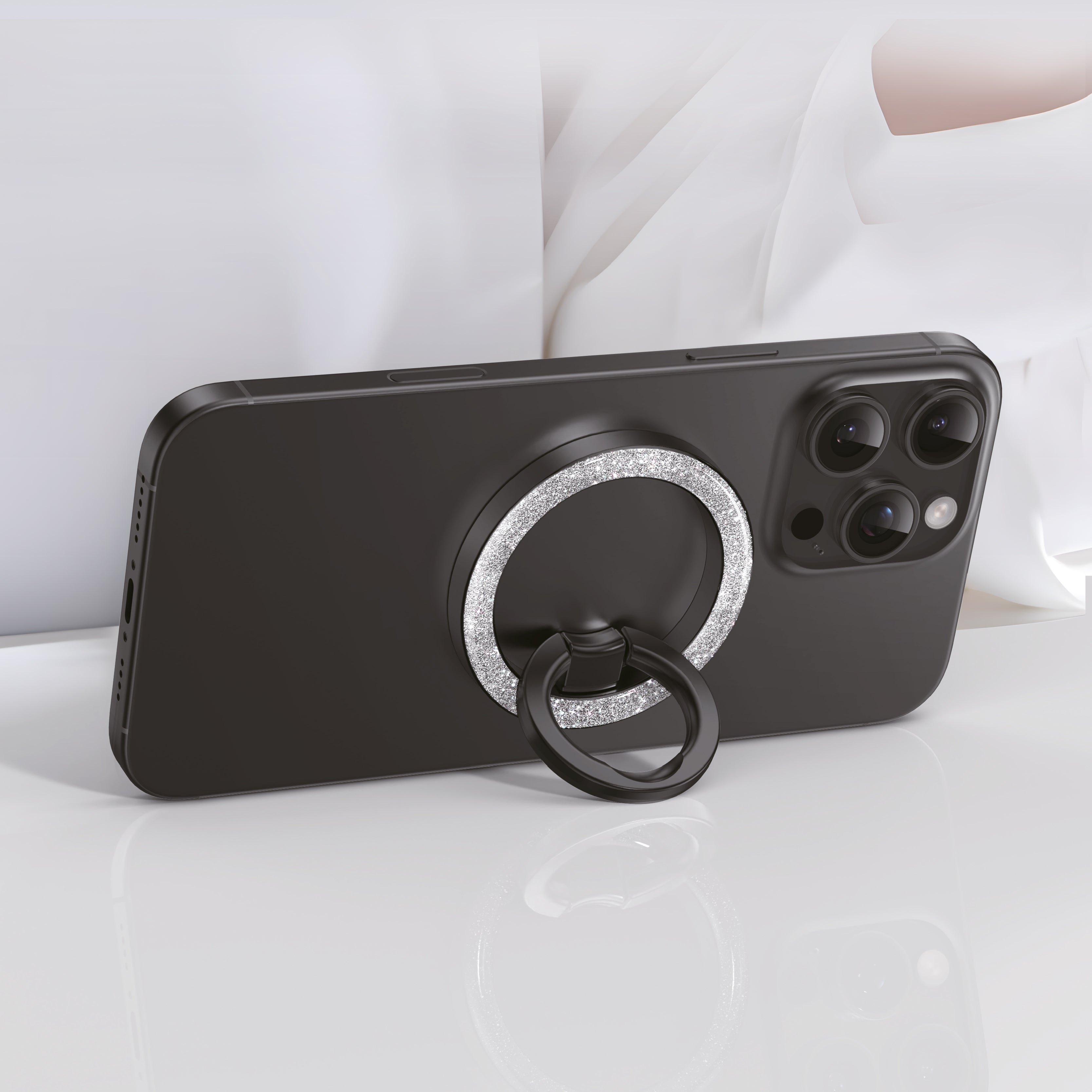 Asli Magnaring Flex Magnetic Phone Holder Ring Stand Twinkle |Black Asli Magnaring Flex Magnetic Phone Holder Ring Stand Twinkle |Black